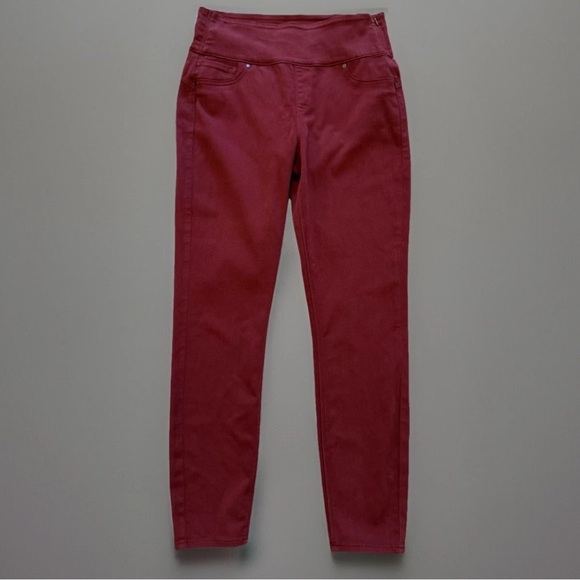 Spanx Denim Pants XL Womens Brick Red Solace Leggings High Rise Stretch Slimming - Picture 1 of 8